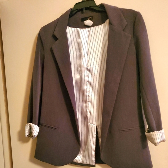Aqua 3/4 Sleeve Blazer - Picture 1 of 5